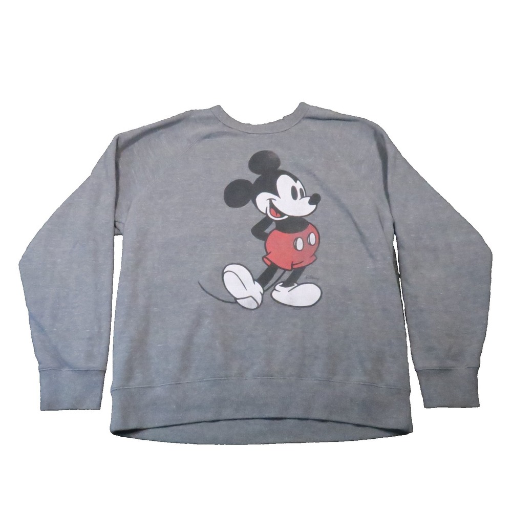 Homage Disney Mickey Mouse Sweatshirt XL Graphic Fleece Pop Culture Retro Soft